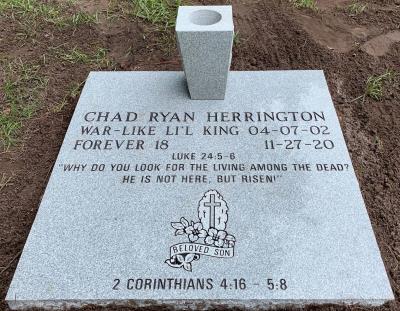 custom size individual flat gray granite headstone